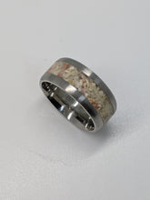 Load image into Gallery viewer, Bermuda Pink Sand Inlay Iridescent Glow Ring - 4/6/8mm wide ring options - Custom - Please choose Ring Material, Size & Width